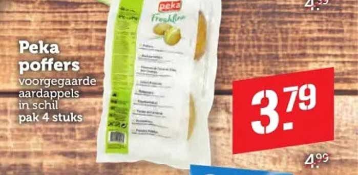 Peka poffers voorgegaarde aardappels in schil pak 4 stuks