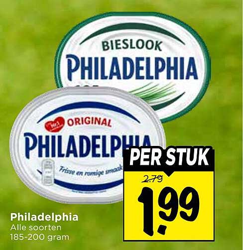 Philadelphia Alle soorten 185-200 gram PER STUK