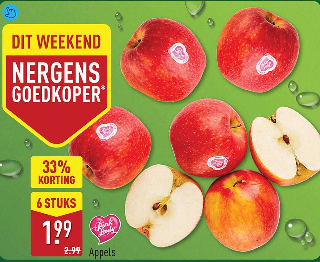 Pink Lady appels 6 stuks 33% korting