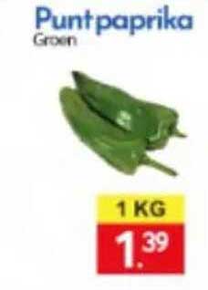 Puntpaprika Groen
