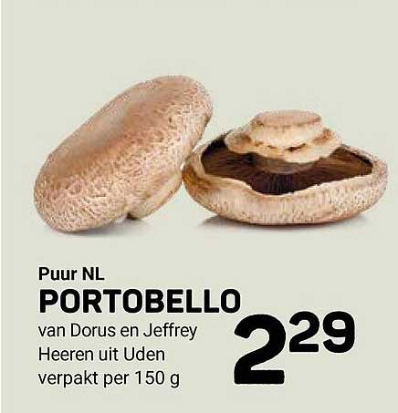 Puur NL PORTOBELLO van Dorus en Jeffrey Heeren uit Uden verpakt per 150 g