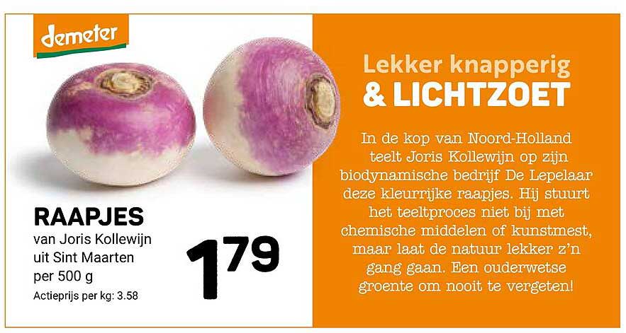 RAAPJES van Joris Kollewijn uit Sint Maarten per 500 g