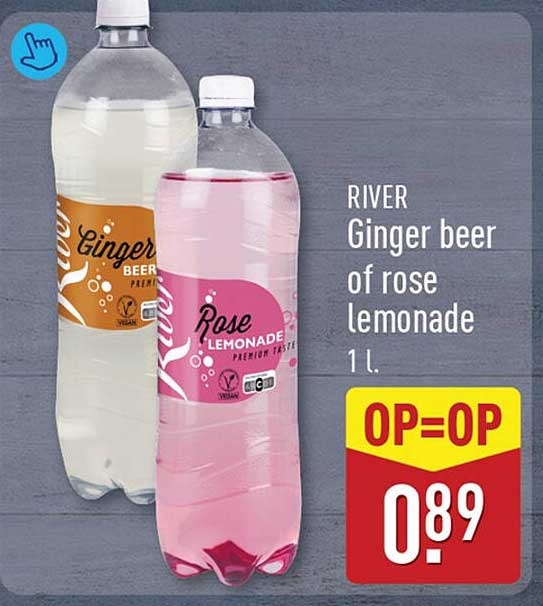 RIVER Ginger beer of rose lemonade 1 L. OP=OP