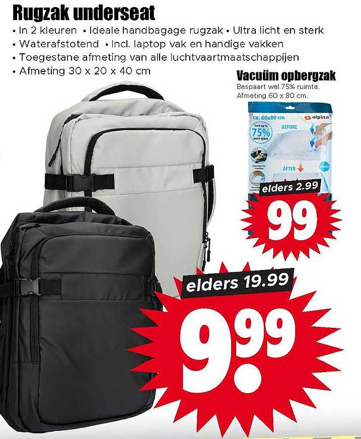 Rugzak onderseat