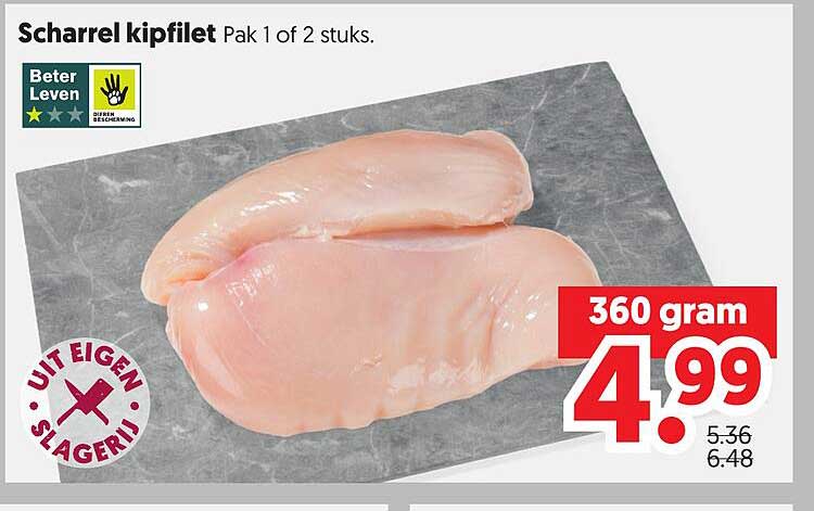 Scharrel kipfilet Pak 1 of 2 stuks.