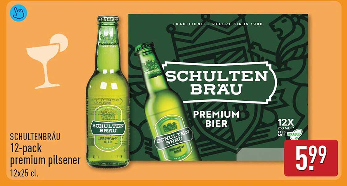 SCHULTENBRÄU 12-pack premium pilsener 12x25 cl.