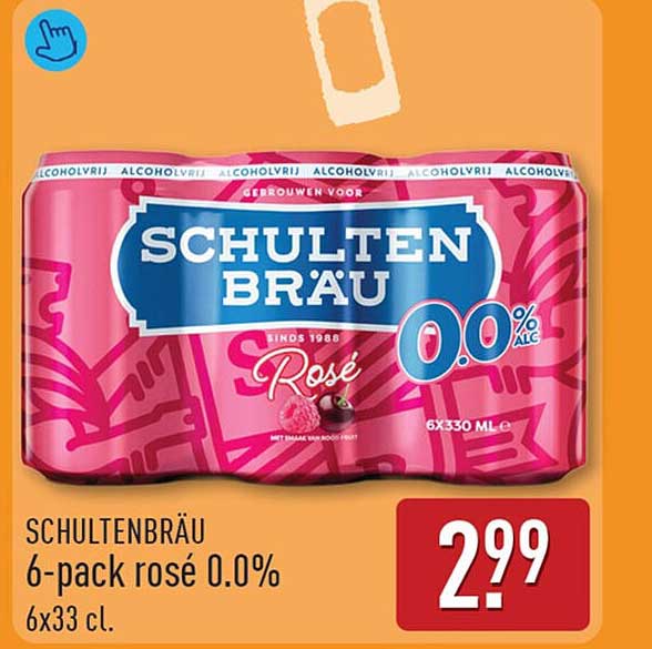SCHULTENBRÄU 6-pack rosé 0.0% 6x33 cl.