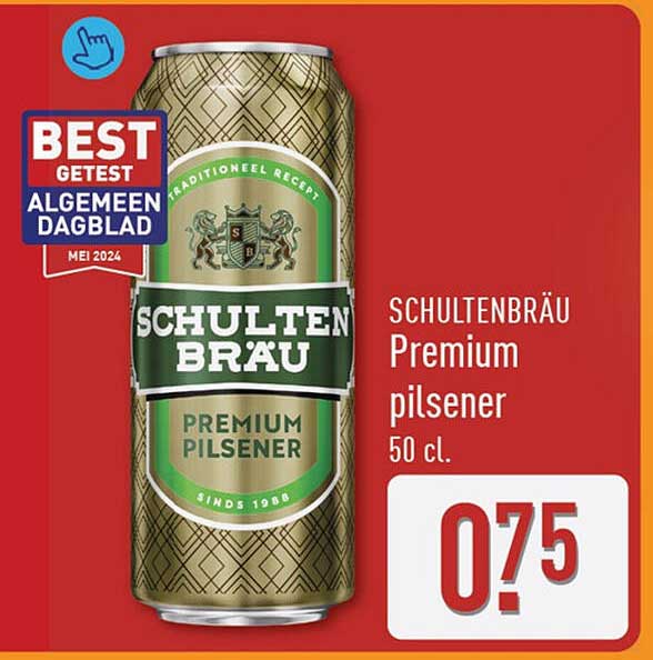 SCHULTENBRÄU Premium pilsener 50 cl.