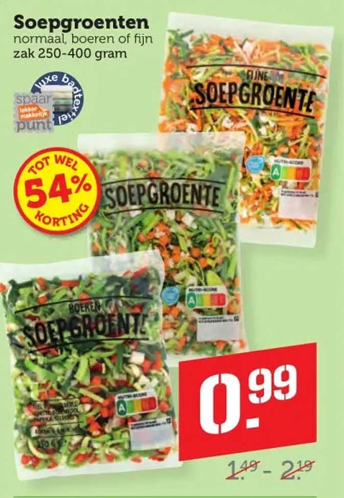 Soepgroenten normaal, boeren of fijn zak 250-400 gram