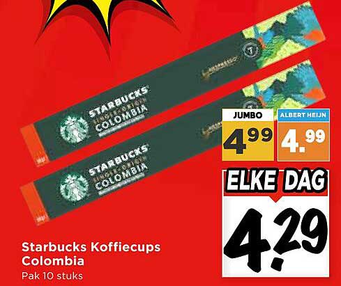 Starbucks Koffiecups Colombia Pak 10 stuks