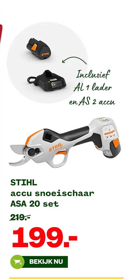 STIHL accu snoeischaar ASA 20 set