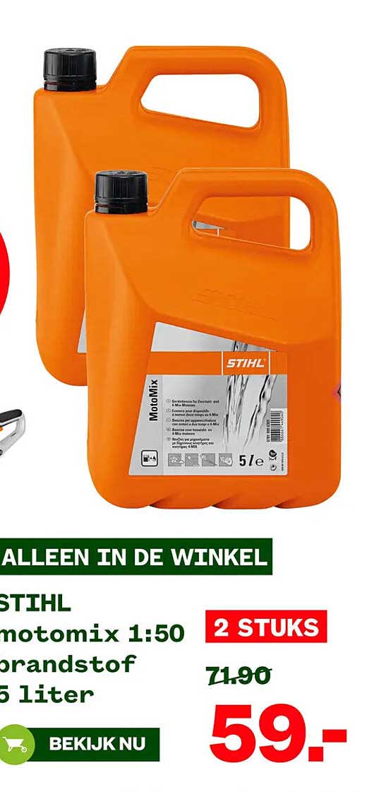 STIHL motomix 1:50 brandstof 5 liter 2 STUKS