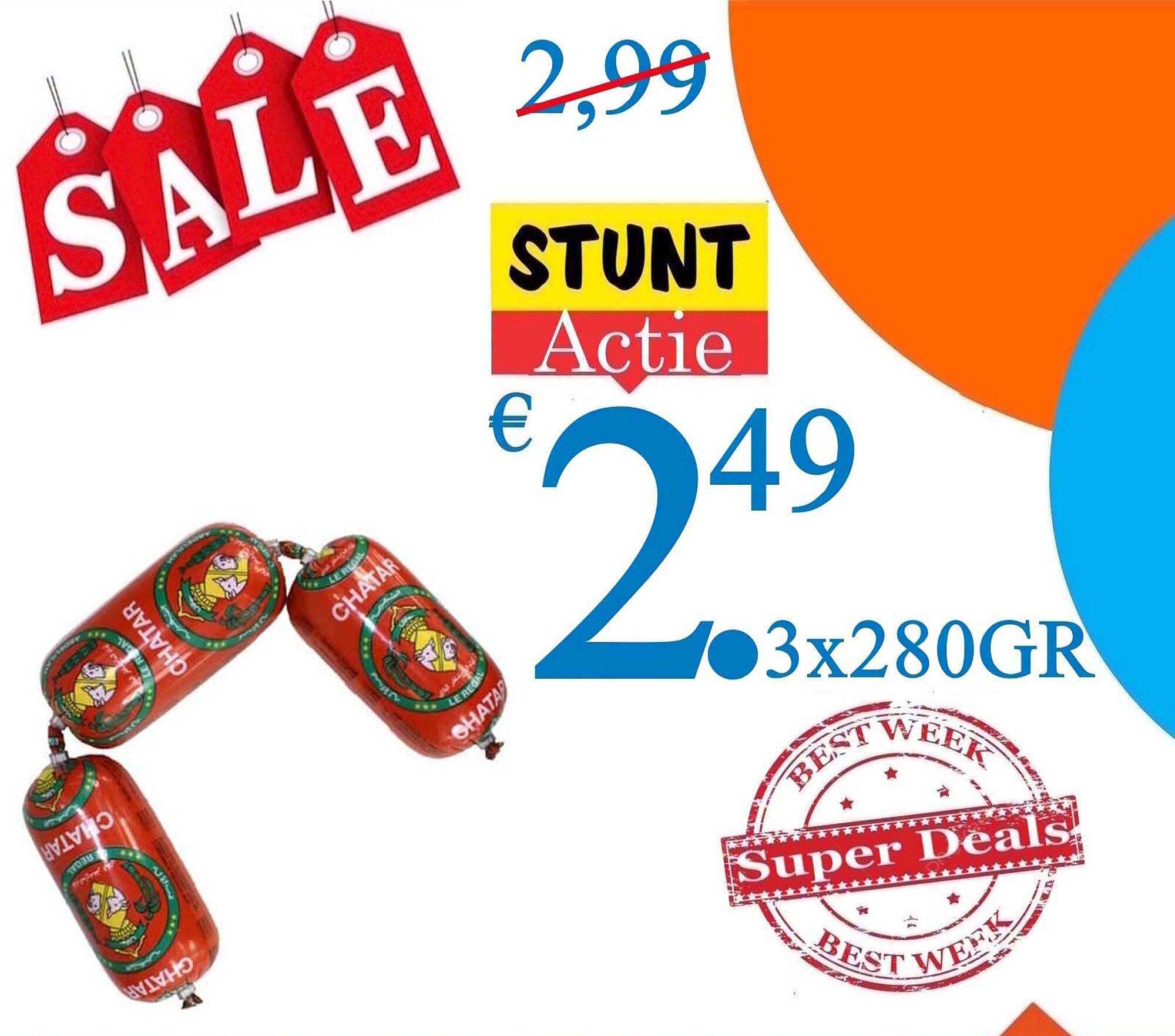 STUNT Actie 3x280GR