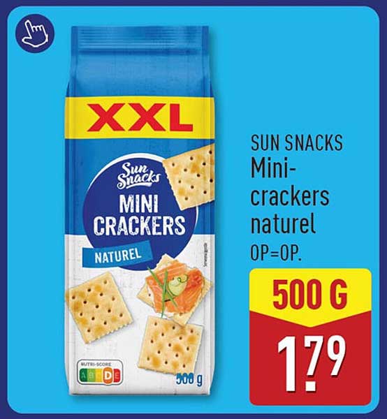SUN SNACKS Mini-crackers naturel OP=OP.