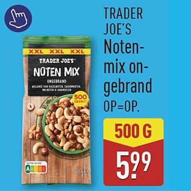 TRADER JOE'S Notenmix ongebrand OP=OP