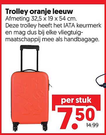 Trolley oranje leeuw