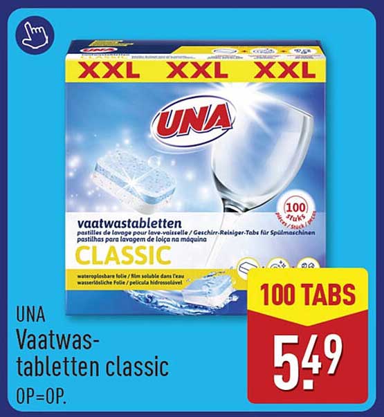 UNA Vaatwastabletten classic OP=OP.