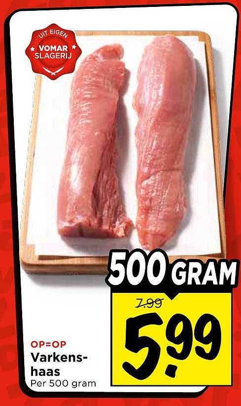 Varkenshaas Per 500 gram