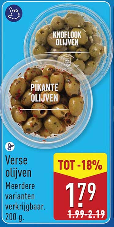 Verse olijven Meerdere varianten verkrijgbaar. 200 g. TOT -18%