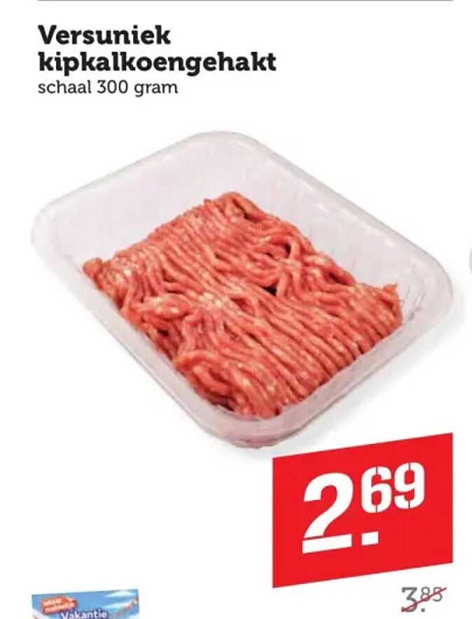 Versuniek kipkalkoengehakt schaal 300 gram