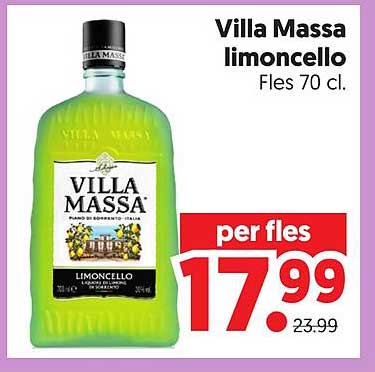 Villa Massa limoncello Fles 70 cl. per fles