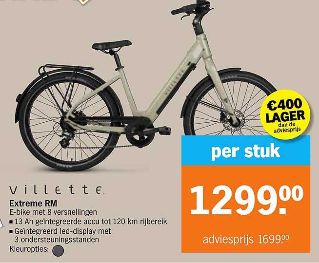 Villette Extreme RM - E-bike met 8 versnellingen
