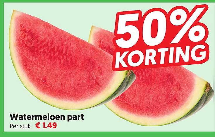 Watermeloen part 50% KORTING
