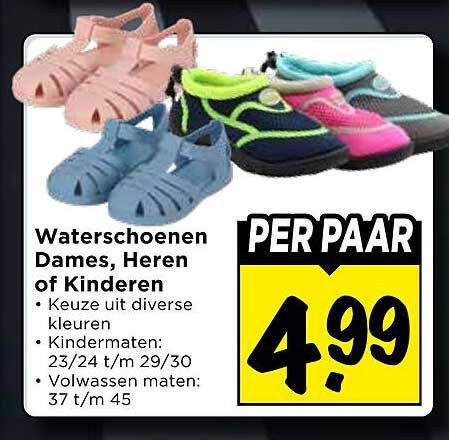 Waterschoenen Dames, Heren of Kinderen PER PAAR