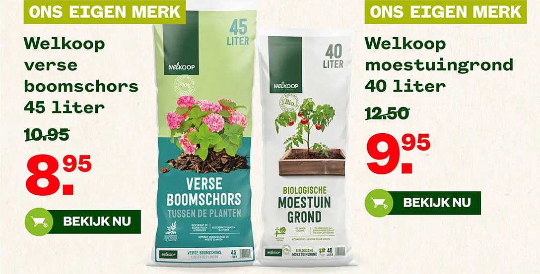 Welkoop verse boomschors 45 liter