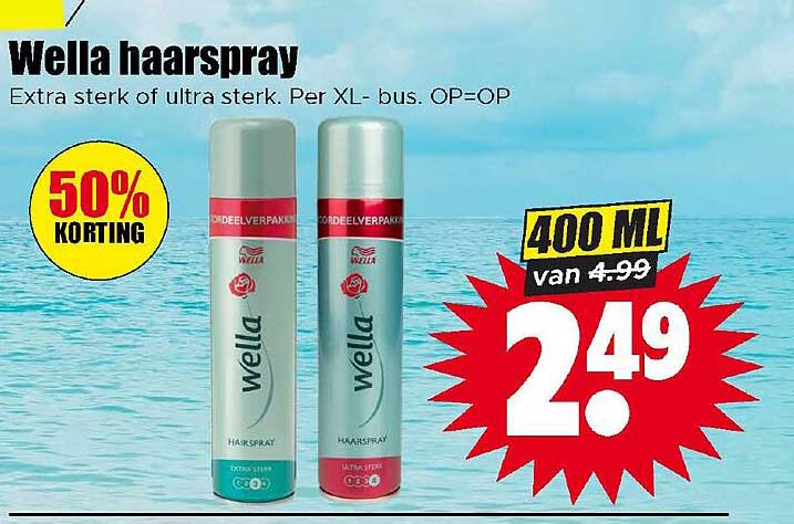 Wella haarspray 50% KORTING