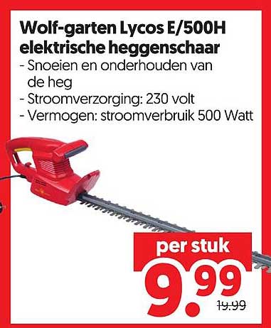 Wolf-garten Lycos E/500H elektrische heggenschaar