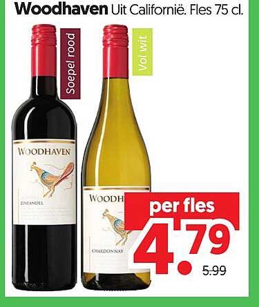 Woodhaven Uit Californië. Fles 75 cl.