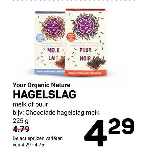 Your Organic Nature HAGELSLAG melk of puur