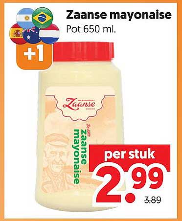 Zaanse mayonaise Pot 650 ml +1