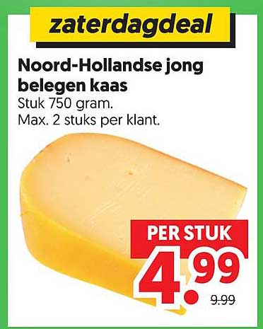 zaterdagdeal Noord-Hollandse jong belegen kaas