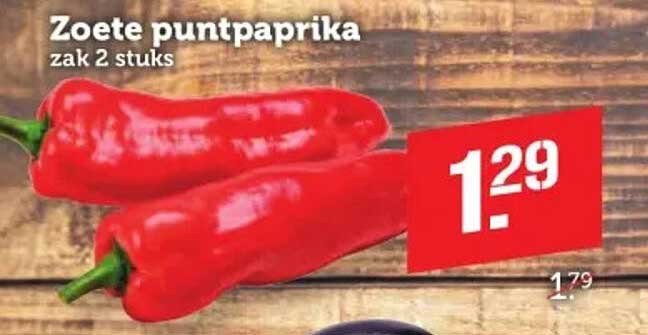 Zoete puntpaprika zak 2 stuks
