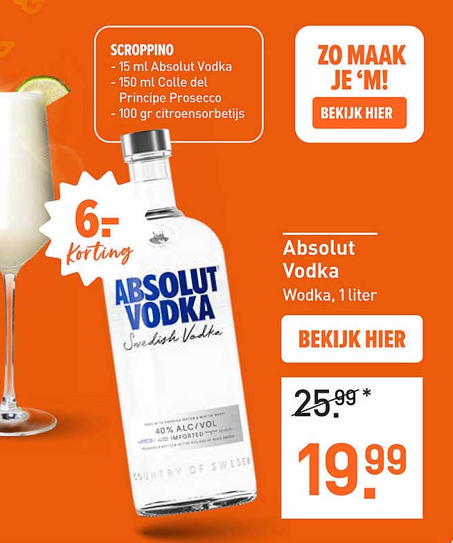 Absolut Vodka, 1 liter
