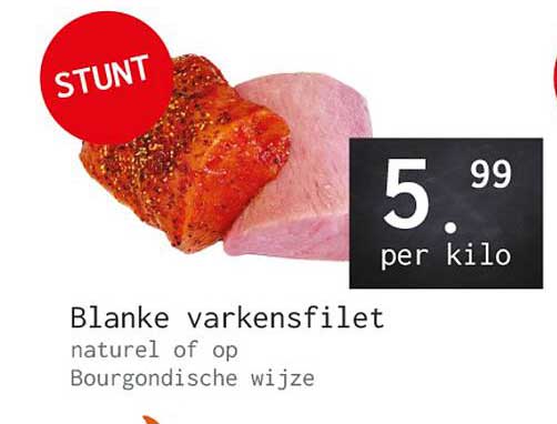 Blanke varkensfilet