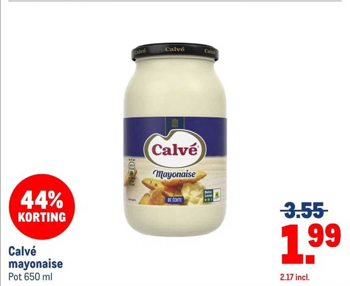 Calvé mayonaise Pot 650 ml