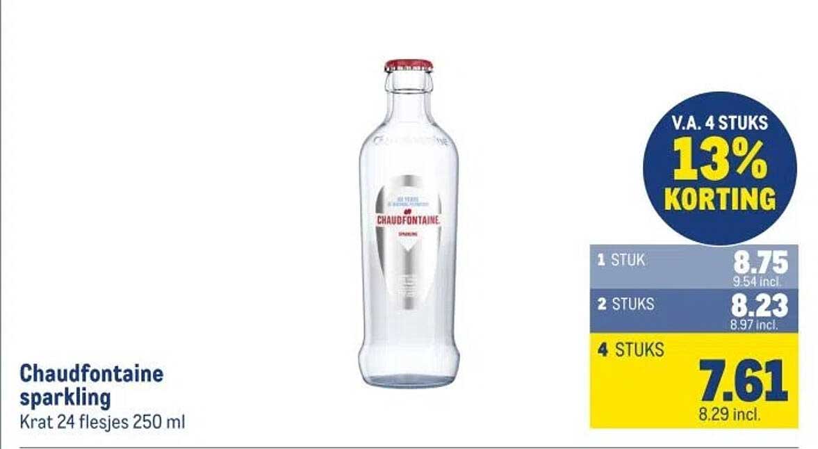 Chaudfontaine sparkling - Krat 24 flesjes 250 ml