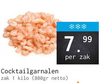 Cocktailgarnalen zak 1 kilo (800gr netto)