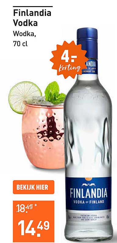 Finlandia Vodka, 70 cl