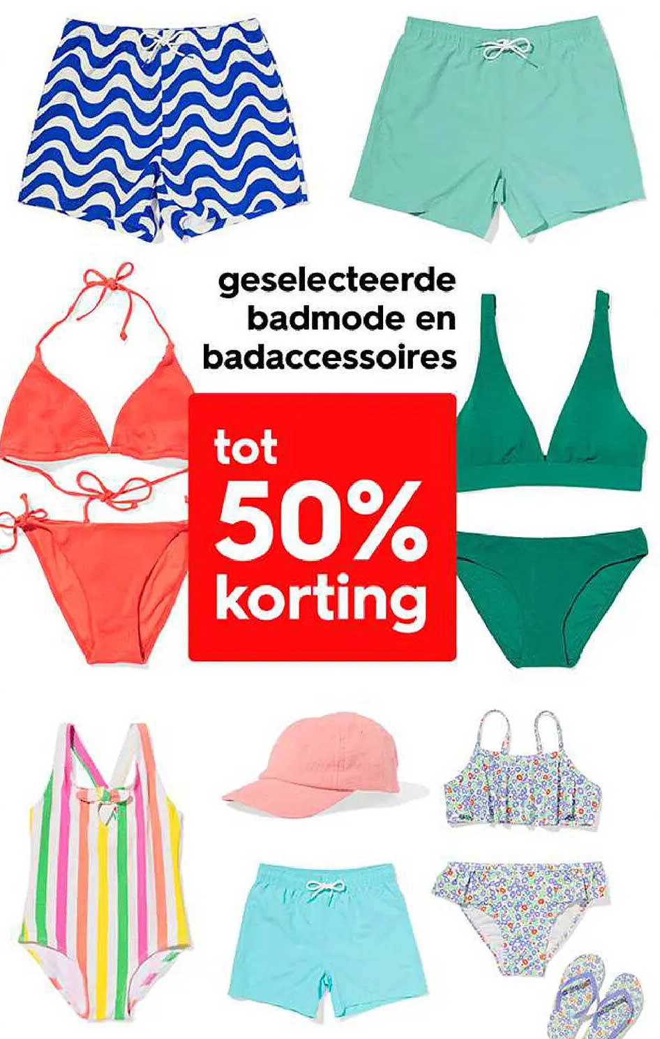 Geselecteerde badmode en badaccessoires tot 50% korting