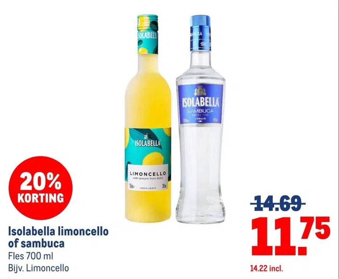 Isolabella limoncello of sambuca