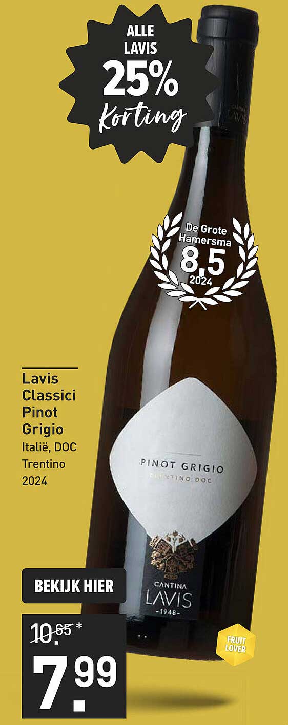 Lavis Classici Pinot Grigio Italië, DOC Trentino 2024