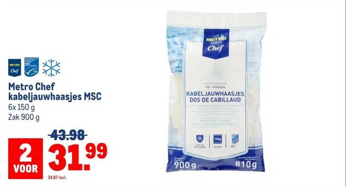 Metro Chef kabeljauwhaasjes MSC