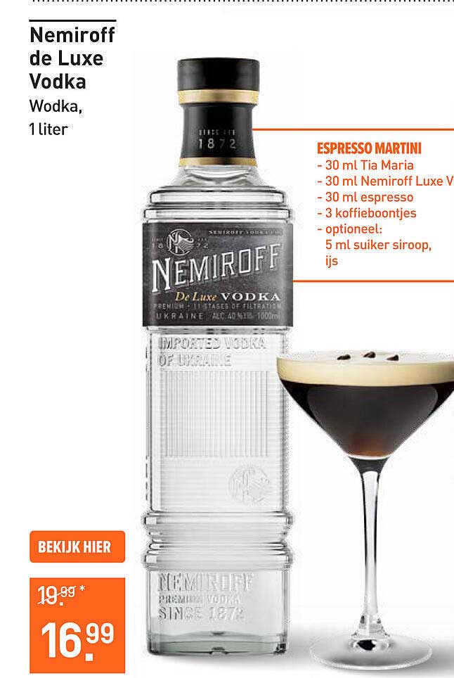 Nemiroff de Luxe Vodka, 1 liter