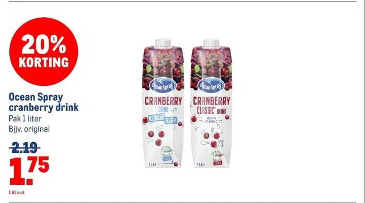 Ocean Spray cranberry drink