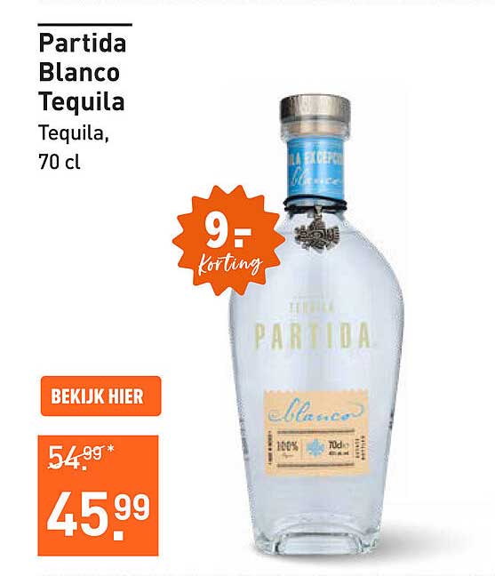 Partida Blanco Tequila, 70 cl