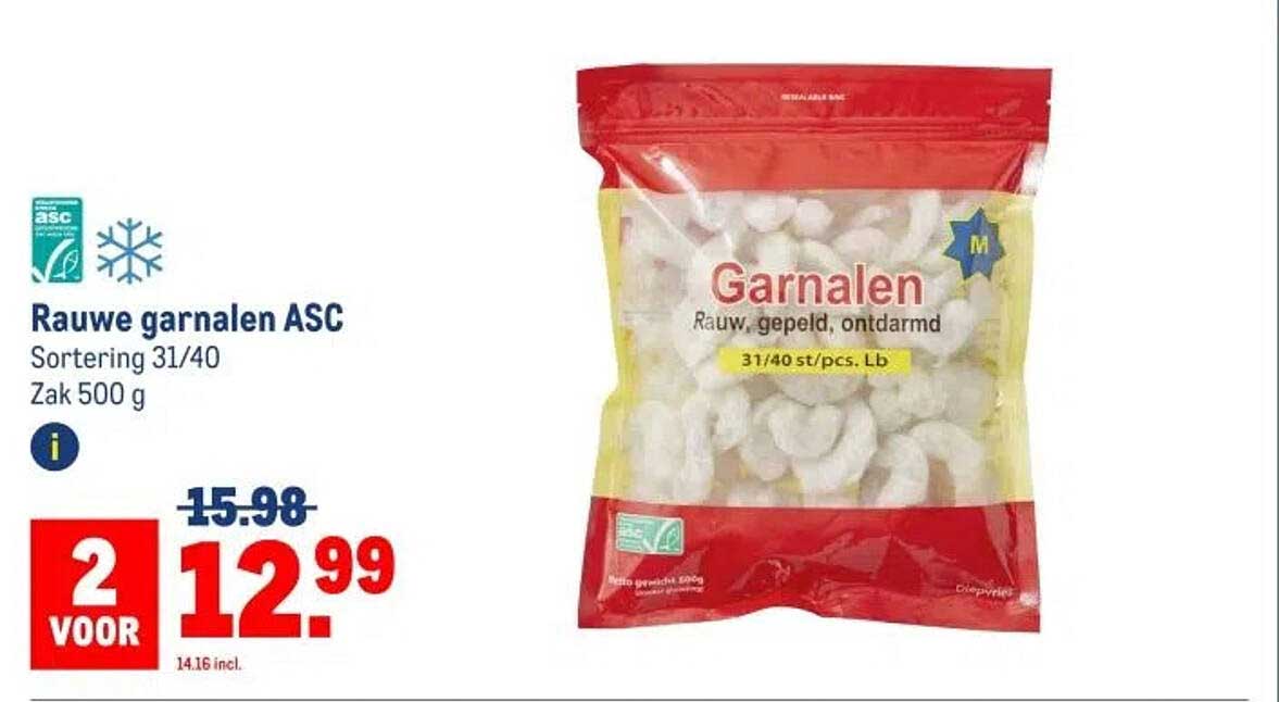 Rauwe garnalen ASC